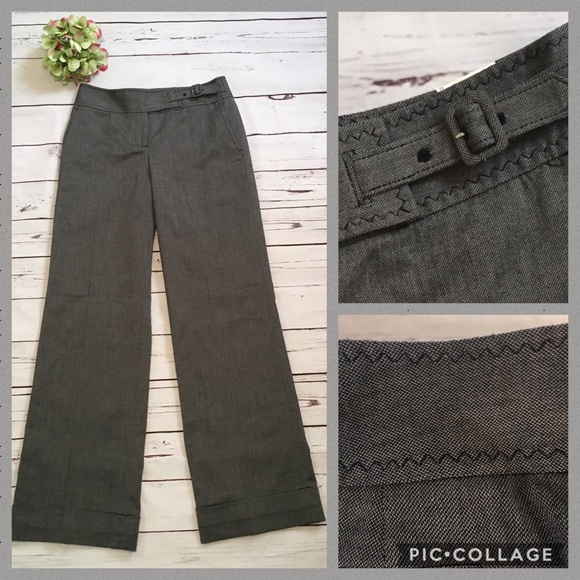 LOFT Black & White Trousers with Zig Zag Stitch. - Picture 2 of 11